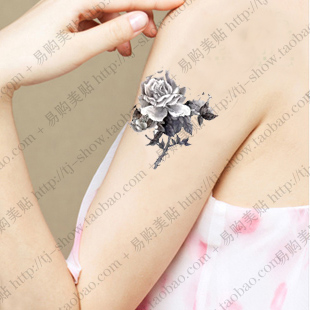 Tattoo Stickers Waterproof Female Sexy Black And White Rose Butterfly Tattoo Stickers Scar Ym X242 Sticker Printer And Cutter Stickers Hoodsticker Transparent Aliexpress