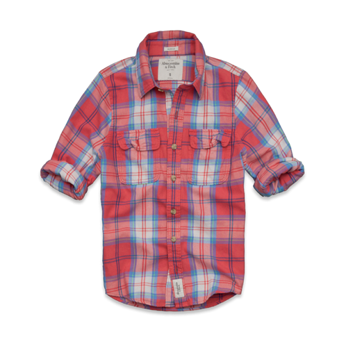 af shirt male Long sleeve Autumn and winter thickening  Flannel U.S.A goods in stock quality goods abercrombiefitch