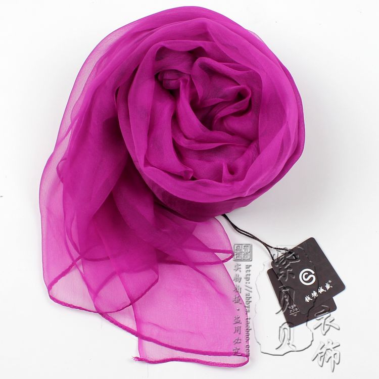 Hangzhou Silk scarf black female Versatile Thin money spring and autumn summer mulberry silk ma'am Shawl real silk have more cash than can be accounted for scarf Solid color