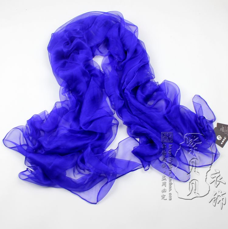 Hangzhou Silk scarf black female Versatile Thin money spring and autumn summer mulberry silk ma'am Shawl real silk have more cash than can be accounted for scarf Solid color