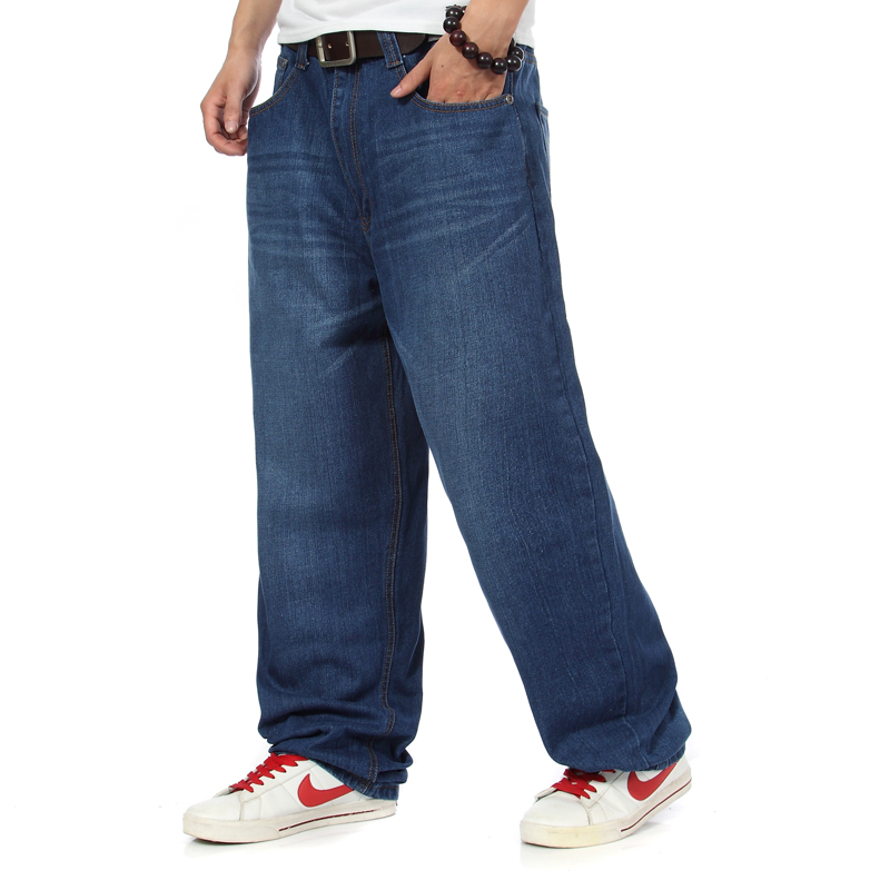 2021 new pattern Big size Jeans men's wear easy Skateboarding pants foreign trade enlarge Fat guy Hip hop Trendy man Casual pants